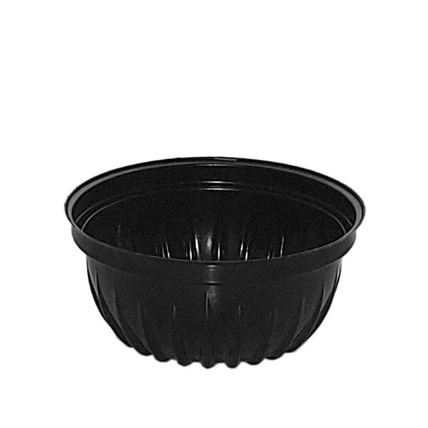 Соусник пластиковий одноразовий круглий 390 PET HF (50 мл) з кришкою, Чорний 80 шт/уп 11589929 фото