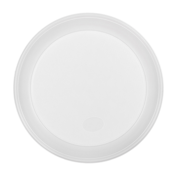 Тарелка десертная одноразовая пластиковая Ø165 мм PS "Супер" Белая 100 шт/уп 11348883 фото