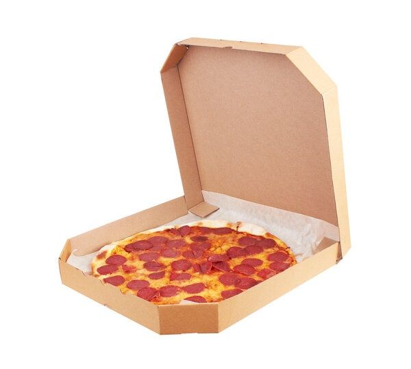 Коробка для пиццы картонная 300х300х39 мм, Бурый крафт 100шт/уп 11295044 фото