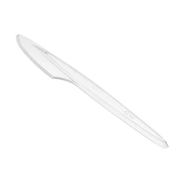 Нож столовый одноразовый пластиковый Белый ПРЕМИУМ 100шт 11486056 фото