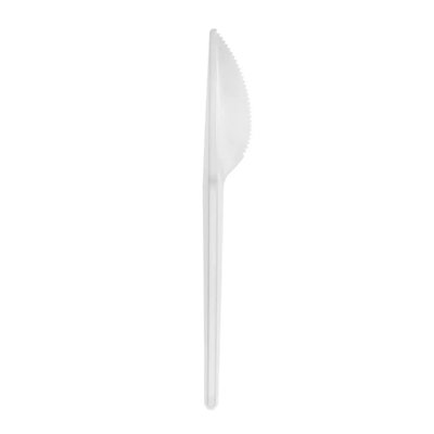 Нож столовый одноразовый пластиковый Белый 100шт/уп 11486058 фото