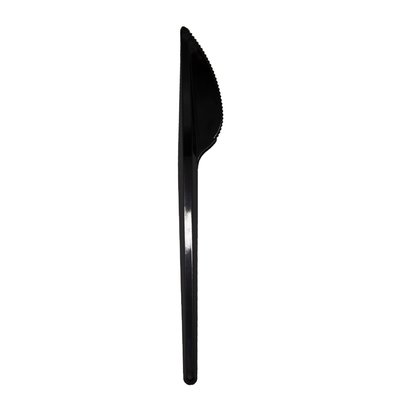 Нож столовый одноразовый пластиковый Черный 100шт/уп 11486059 фото