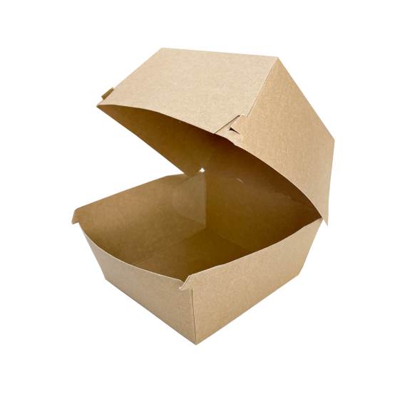 Коробка для бургера бумажная 120х120х120 Крафтовая 100 шт 10055397 фото