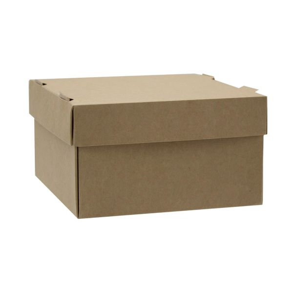 Коробка для бургера 120*120*70мм крафт збірна (100 шт/пач) 10055398 фото