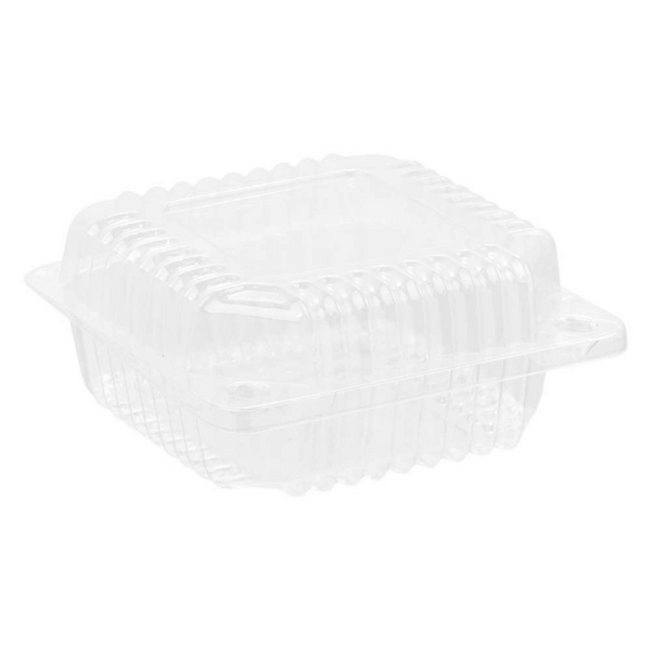 Контейнер пластиковый одноразовый с крышкой для холодного (Блистерная упаковка) 130х130х46 мм (590 мл) 11486066 фото