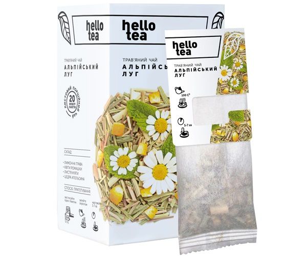 Чай натуральный травяной пакетированный Hello Tea "Альпийський луг" 20шт/уп 10057190 фото