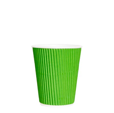 Гофрований паперовий стакан 175 мл Зелений 25 шт/упаковка 11134248 фото