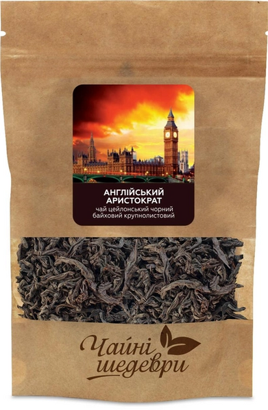 Черный чай Английский Аристократ 250г "Чайні шедеври" 10057207 фото
