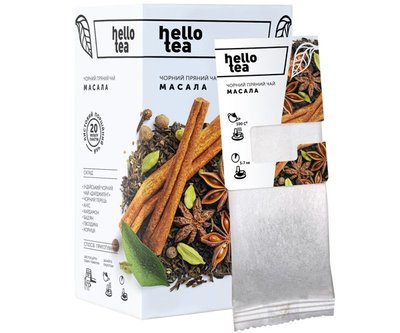 Чай натуральный прянный пакетированный Hello Tea "Масала" 20шт/уп 10057199 фото