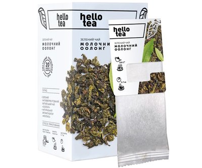 Чай натуральный зеленый пакетированный Hello Tea "Молочный Оолонг" 20шт/уп 10057200 фото